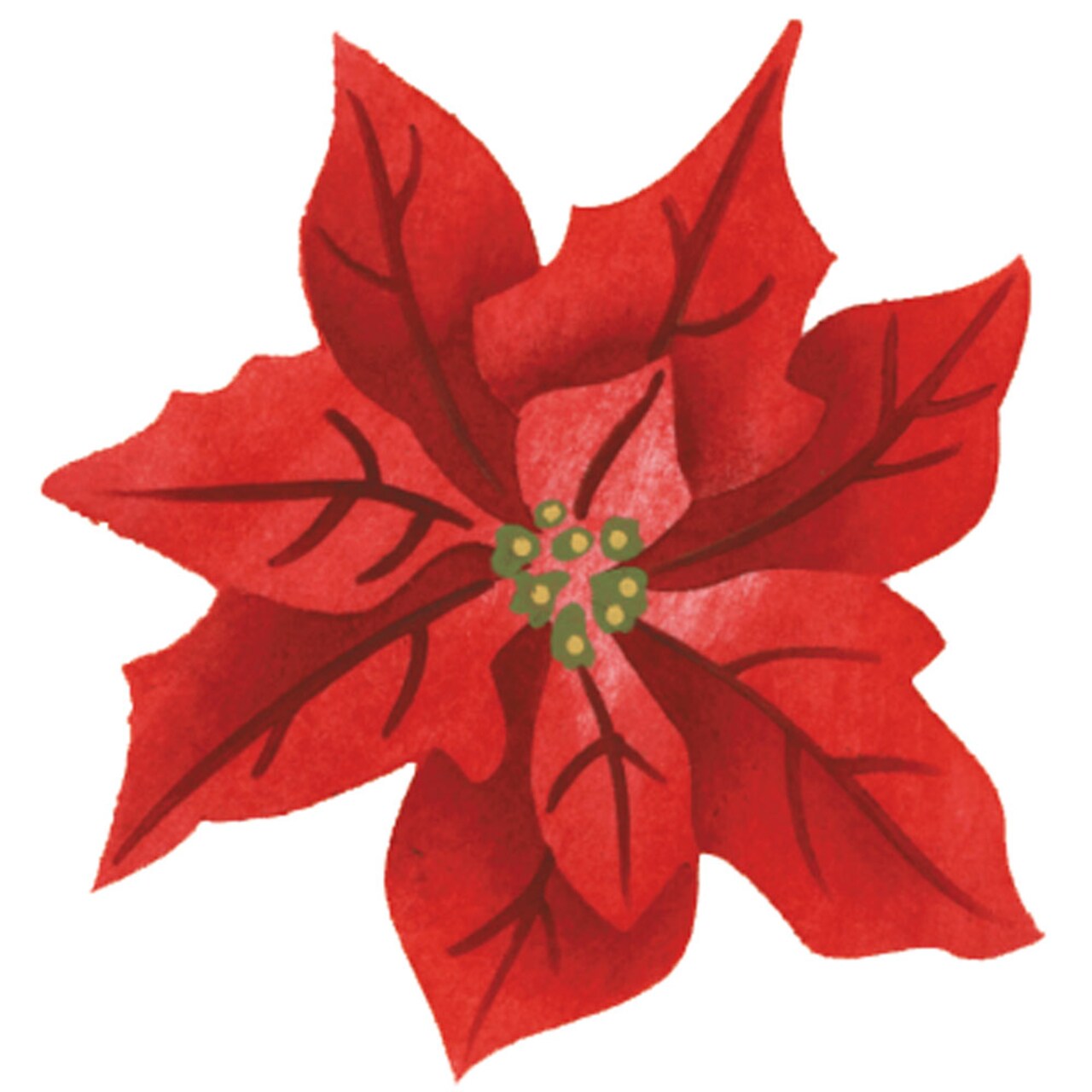 Large Poinsettia Flower Wall Stencil | 2986B by Designer Stencils | Floral Stencils | Reusable Art Craft Stencils for Painting on Walls, Canvas, Wood | Reusable Plastic Paint Stencil for Home Makeover | Easy to Use & Clean Art Stencil